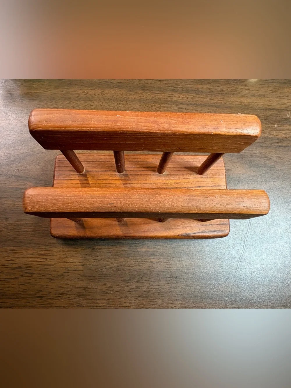Wooden Napkin Holder - Brown